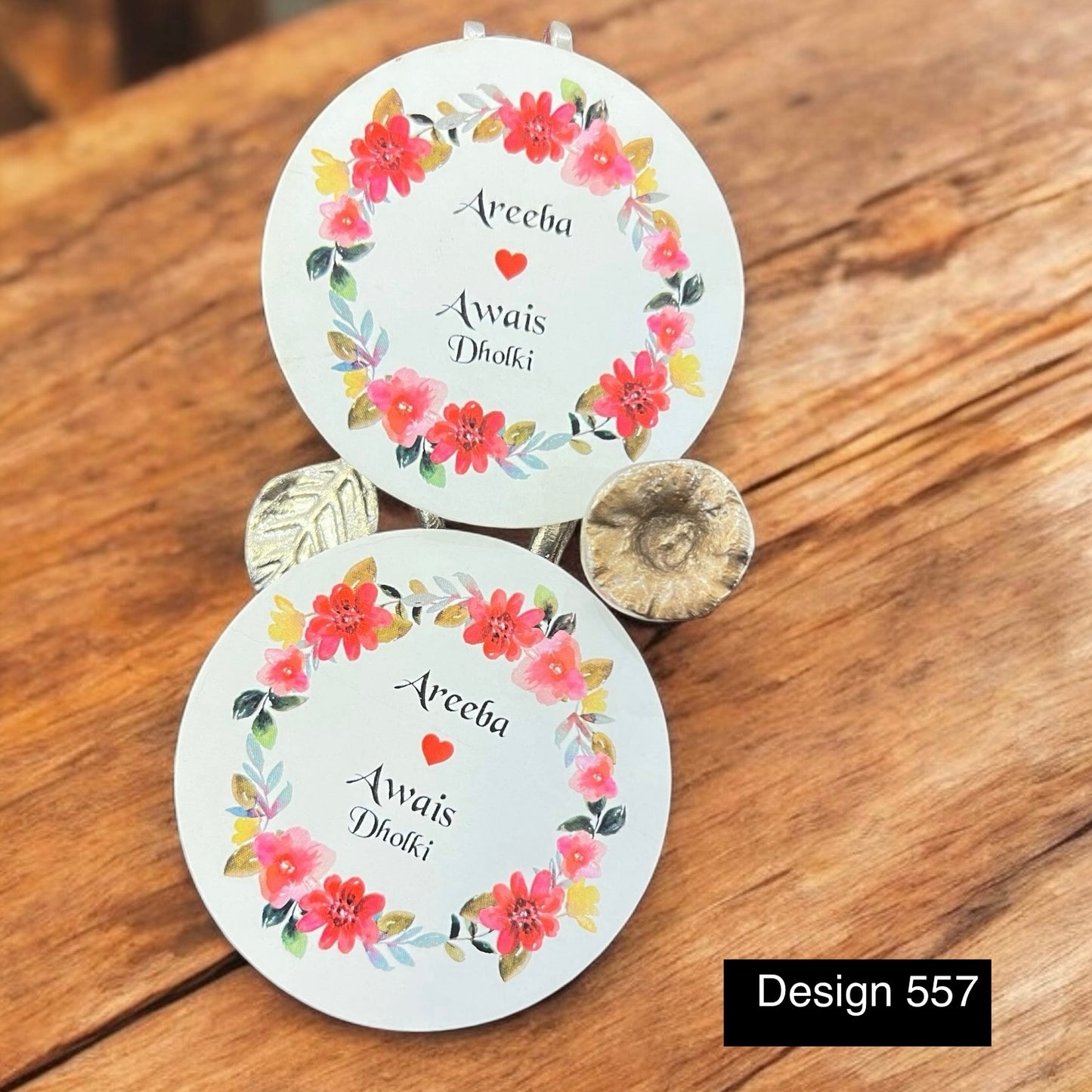 Round sticker / Nikkah tag card Design 557