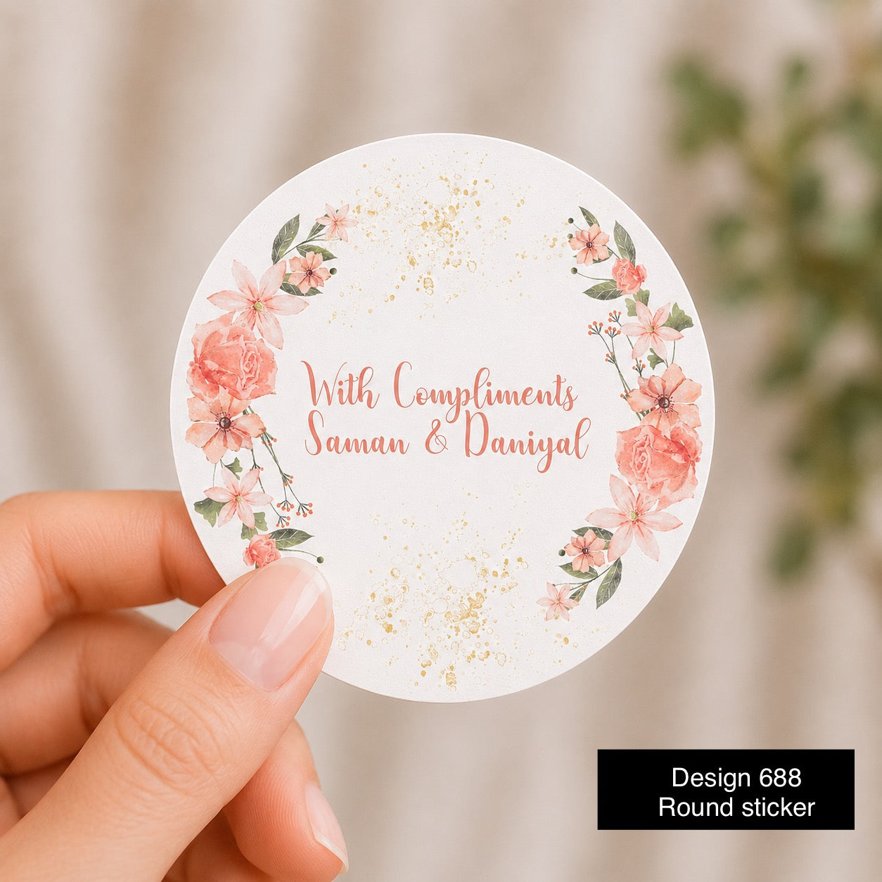 Round Tag Card / sticker Design 868