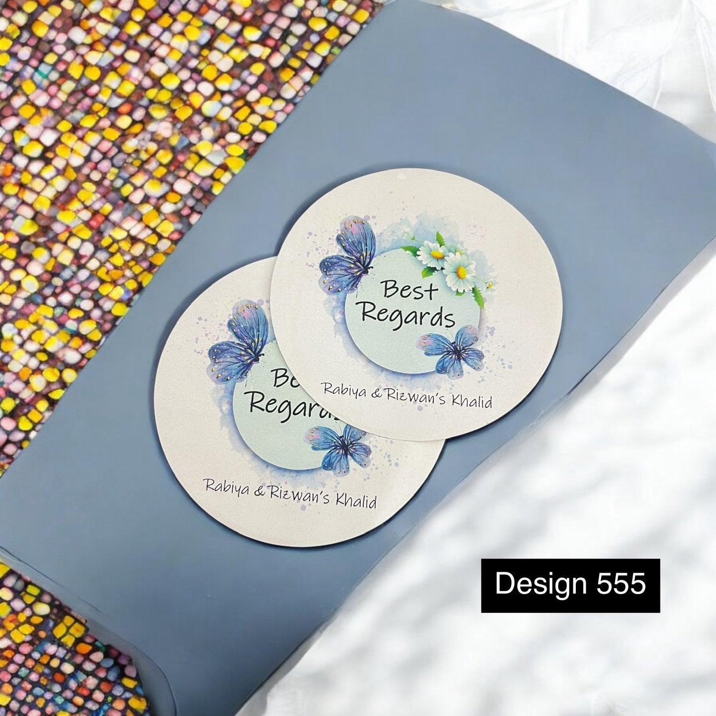 Round stickers / tag card Design 555