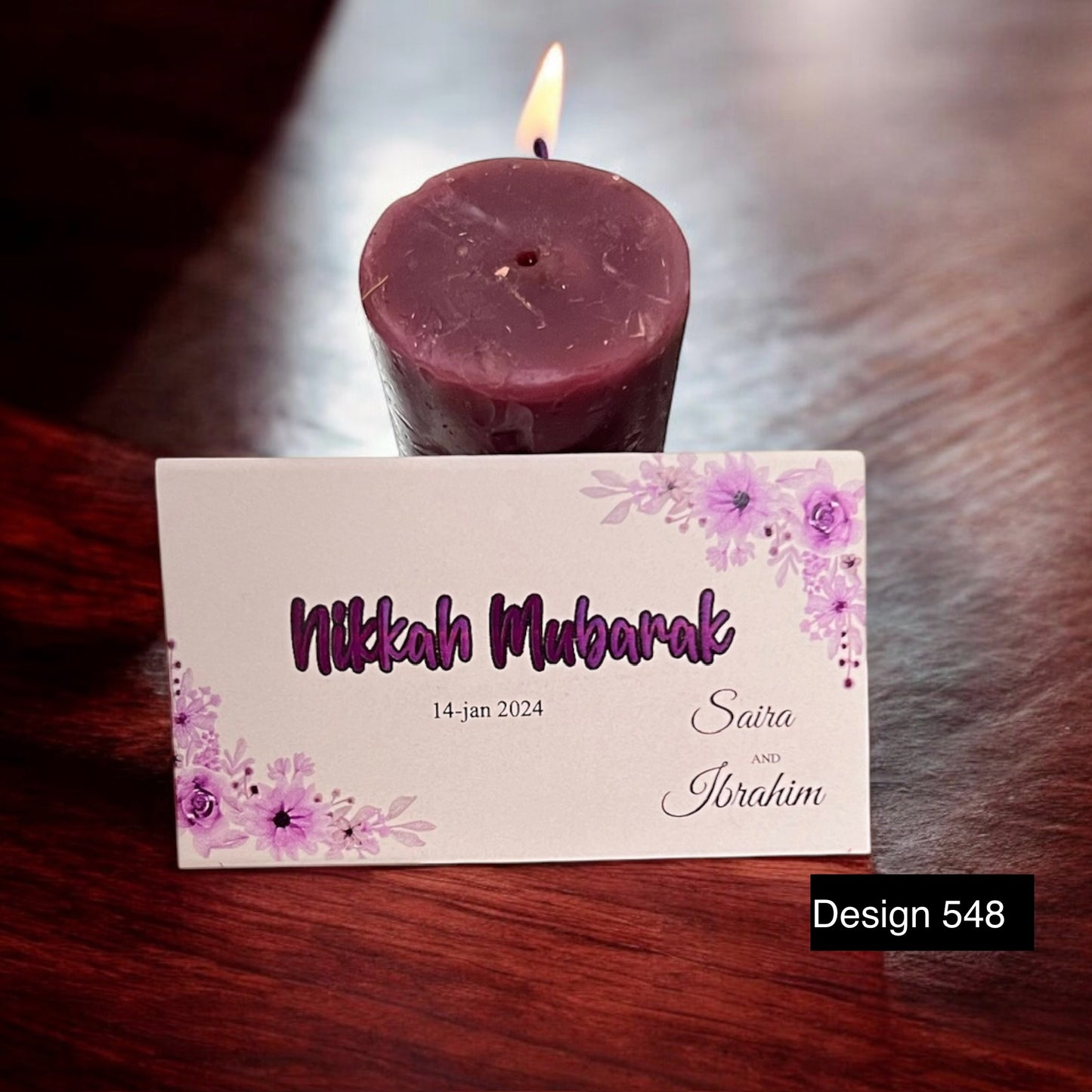 Nikkah tag card design 548