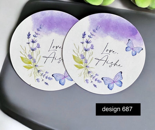 Round stickers / tag card Design 687
