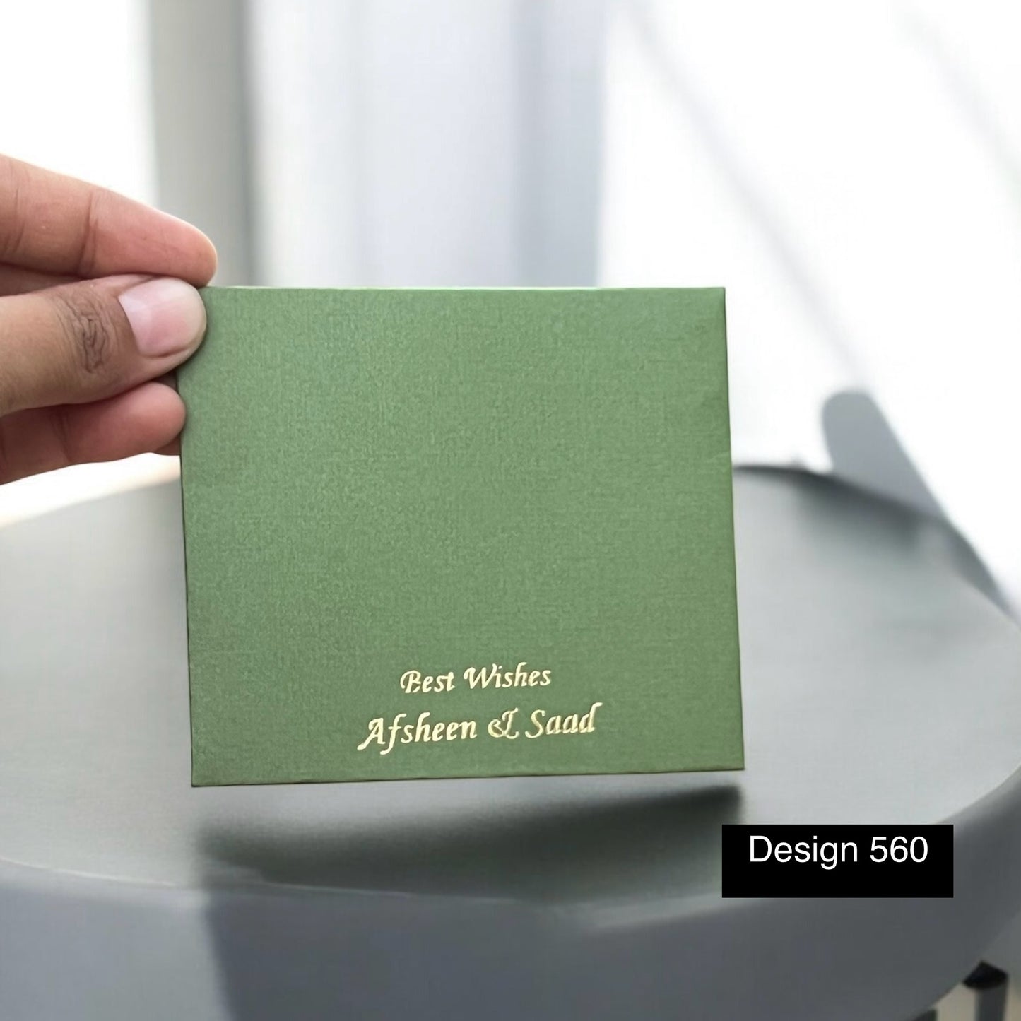 Olive greeen Envelope Design 560-s