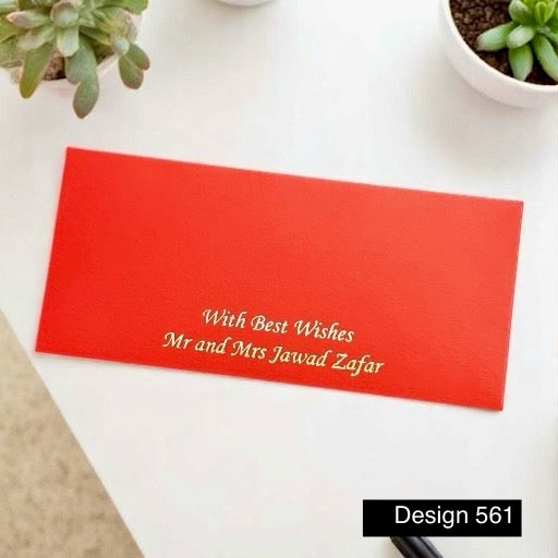 Red foil Envelope Design 561