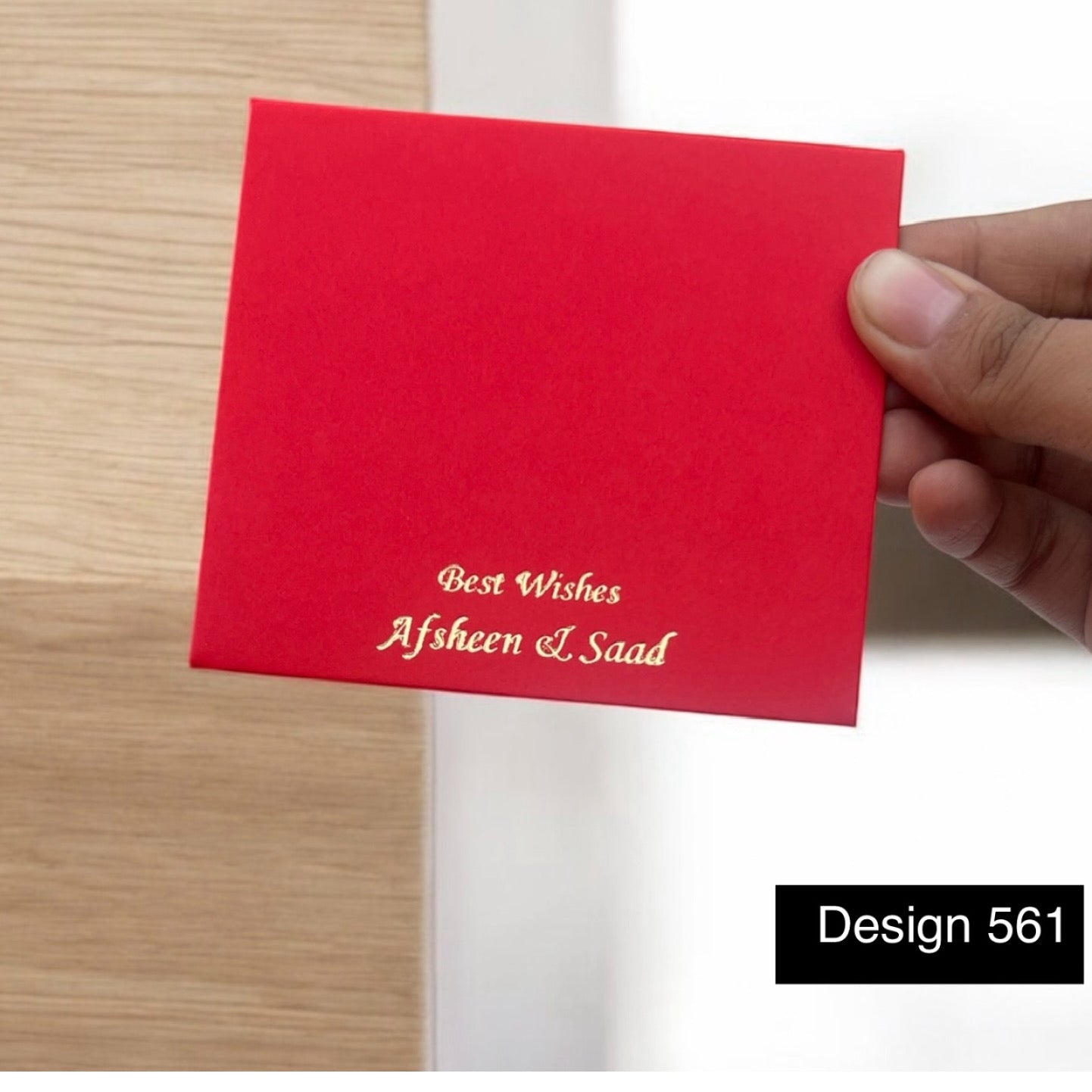 Red foil Envelope Design 561-s