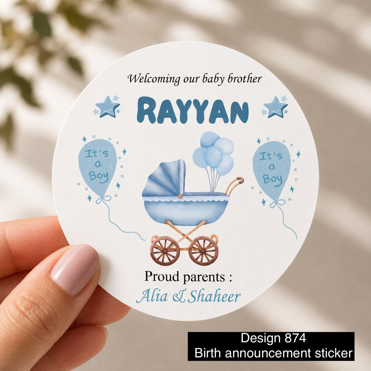 Birth Annoucement sticker / Cards Design 874