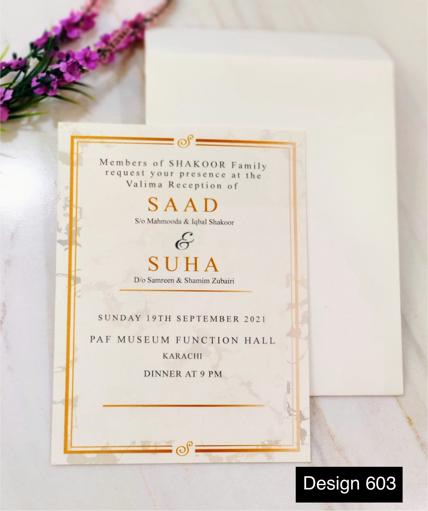 Wedding Card Design 603