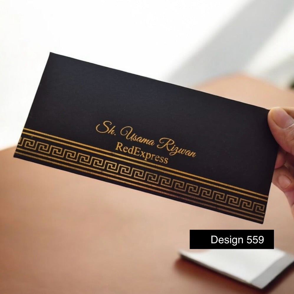 Black foil Envelope Design 559