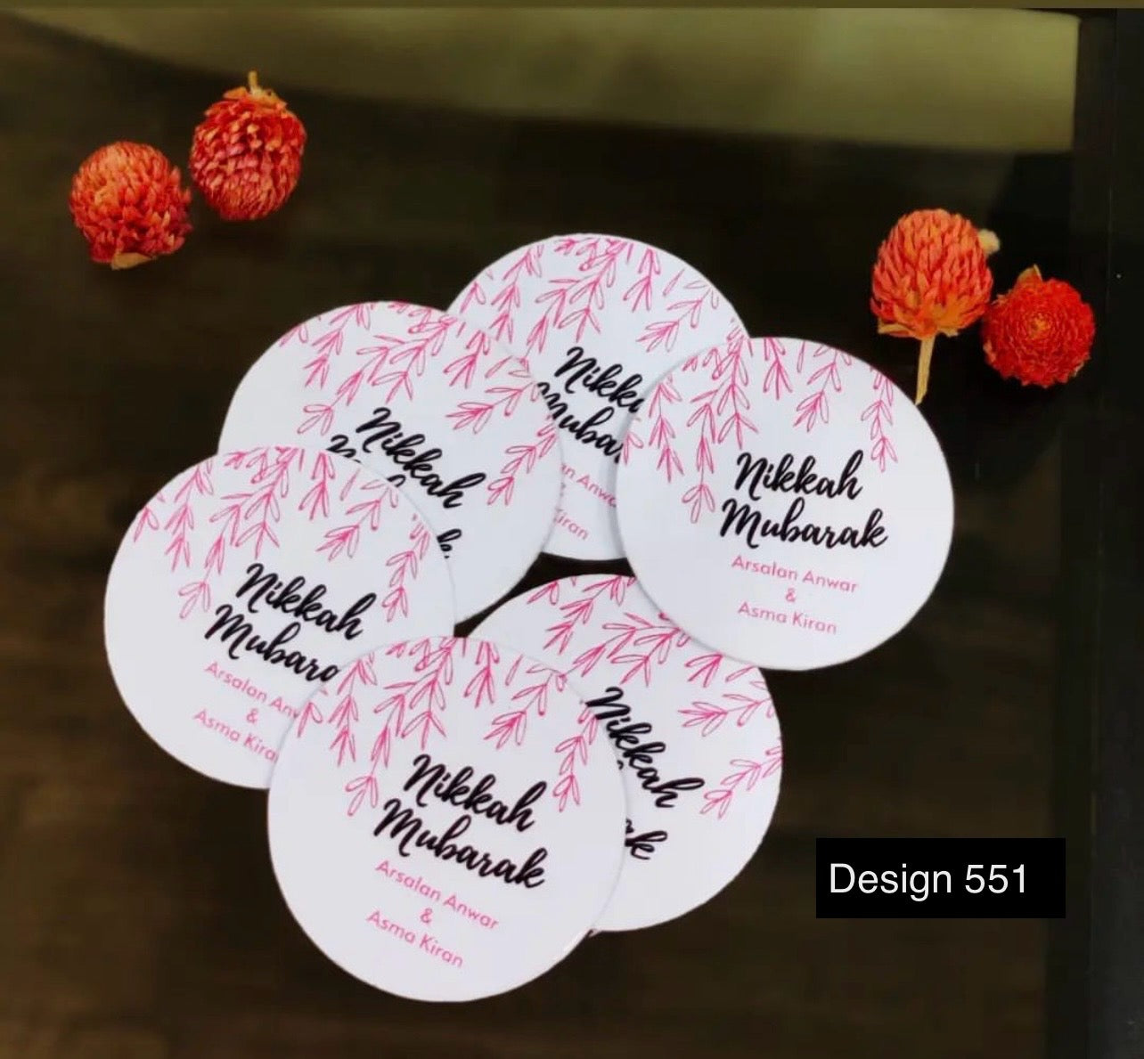 Round sticker / Nikkah tag card /nikkah sticker / design 551