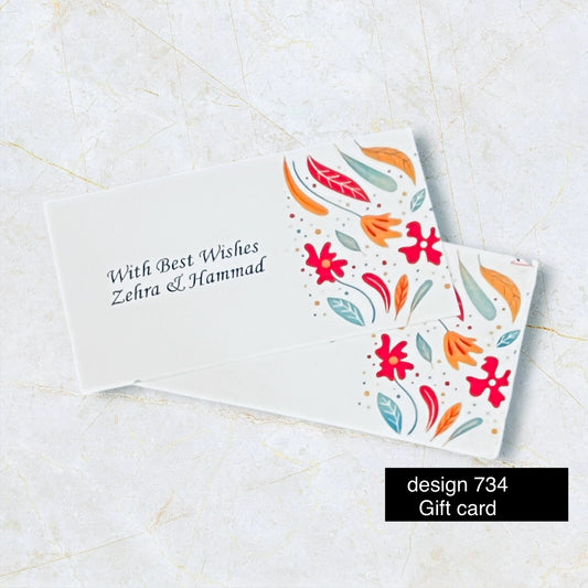 Gift card design 734