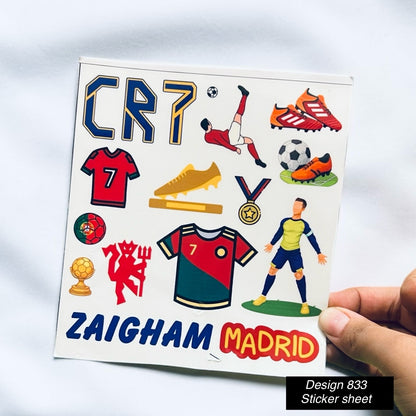 Football theme Ink Transfer Sticker 3D design 841
