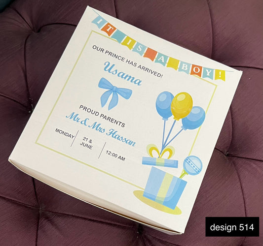 Birth Announcement Box-Design 514