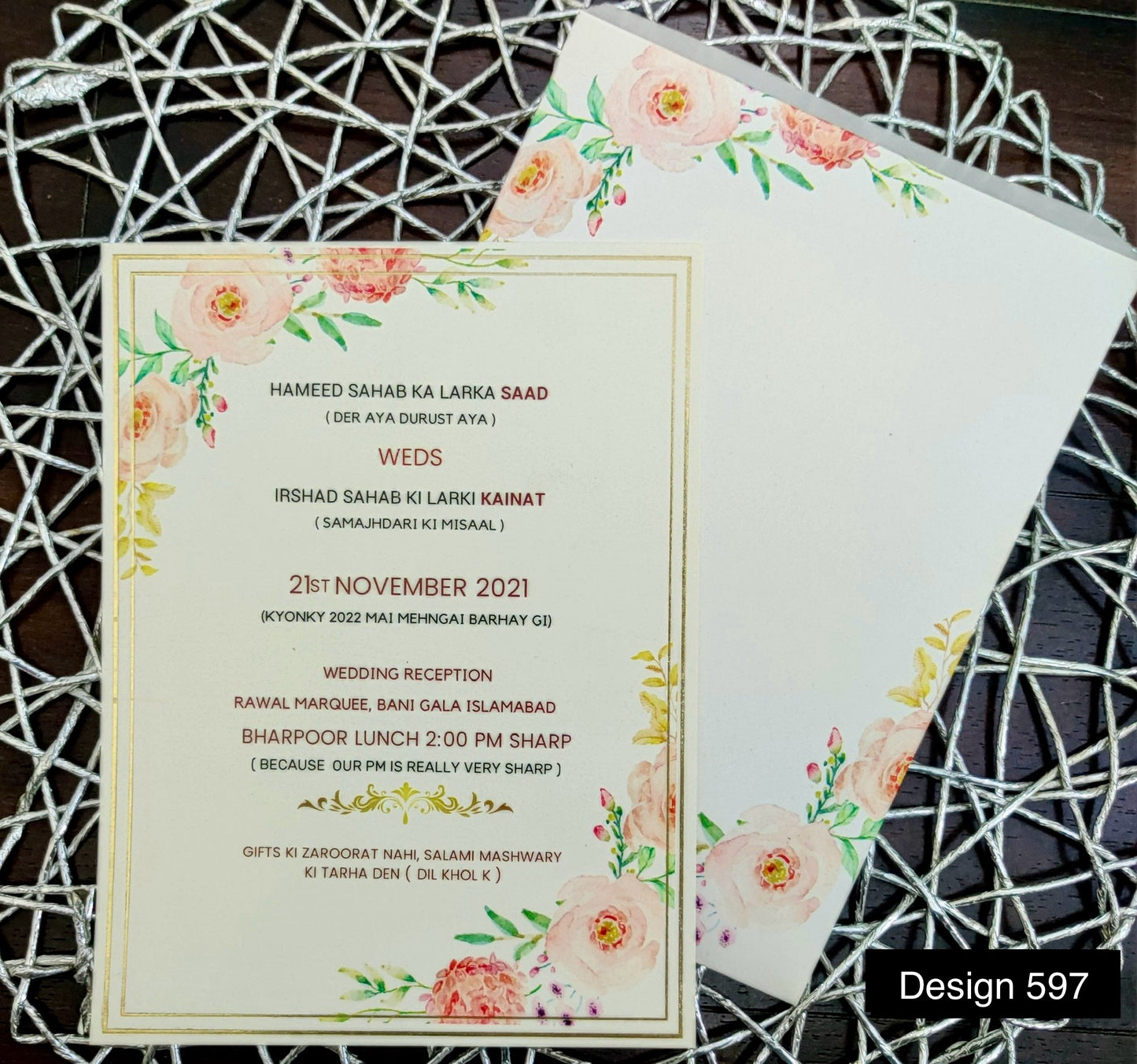 Wedding  Card Design 597