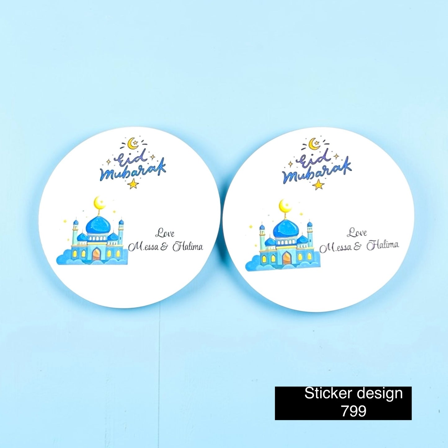 Round sticker / Eid Mubarak /bakra eid / sticker  design 799