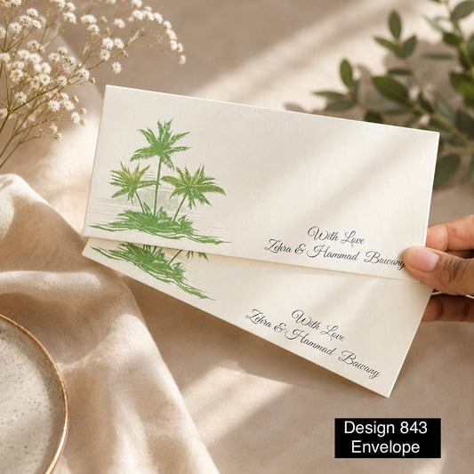 Floral Money Envelope Design 843   7x3 Inch