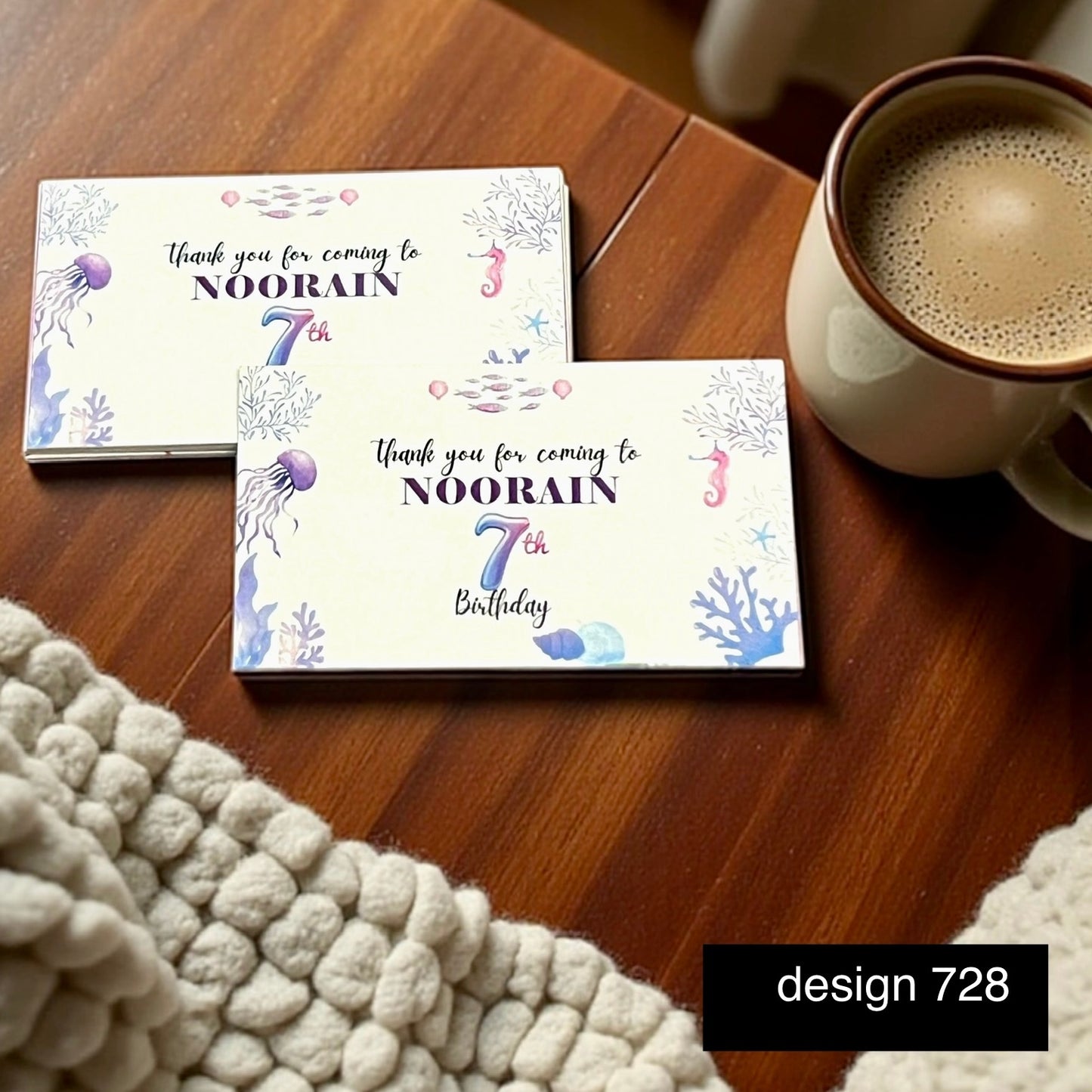 Birthday Thank you Card Design 728