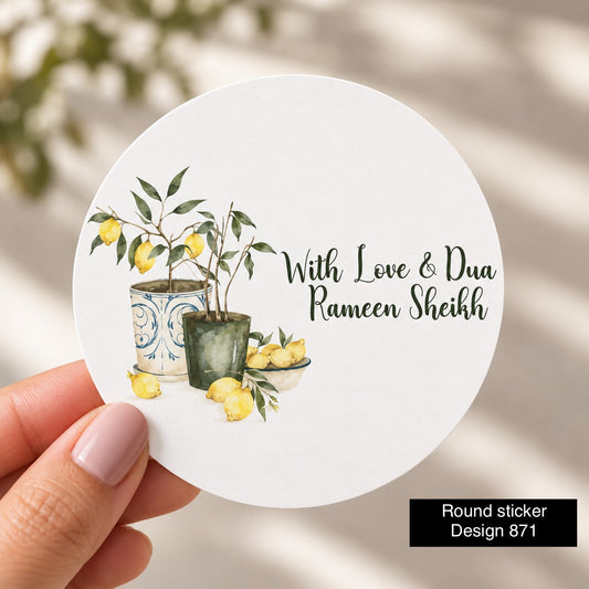 Round Tag Card / sticker Design 871