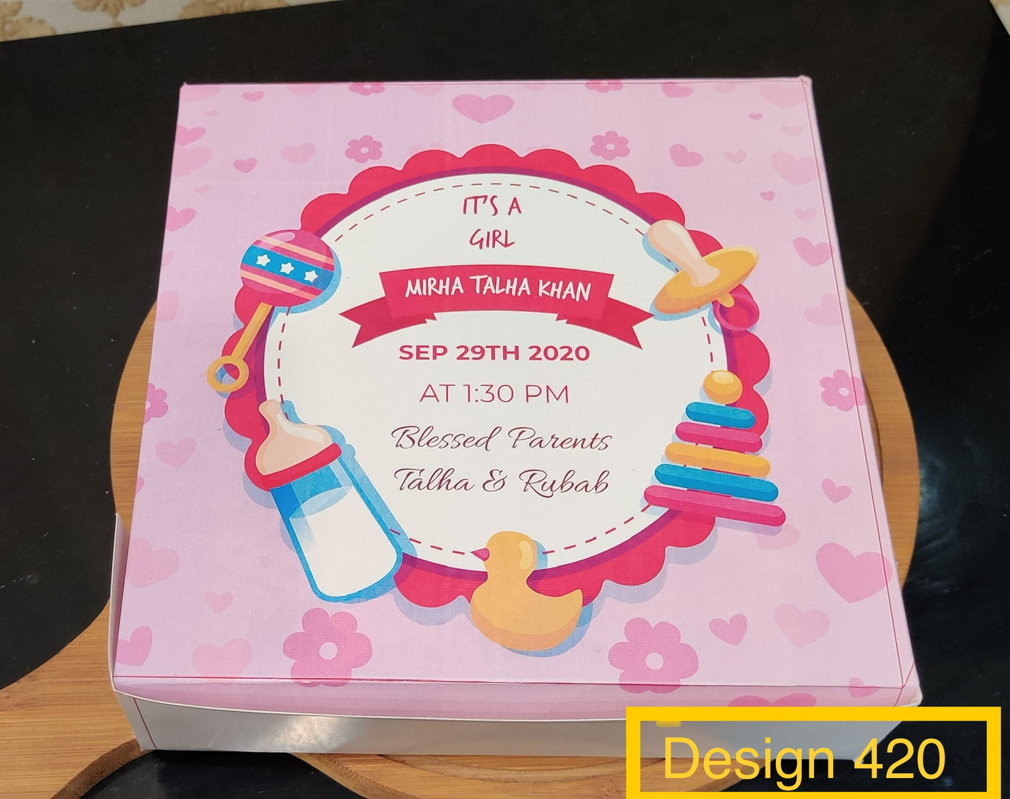 Birth Announcement Boxes -design 420