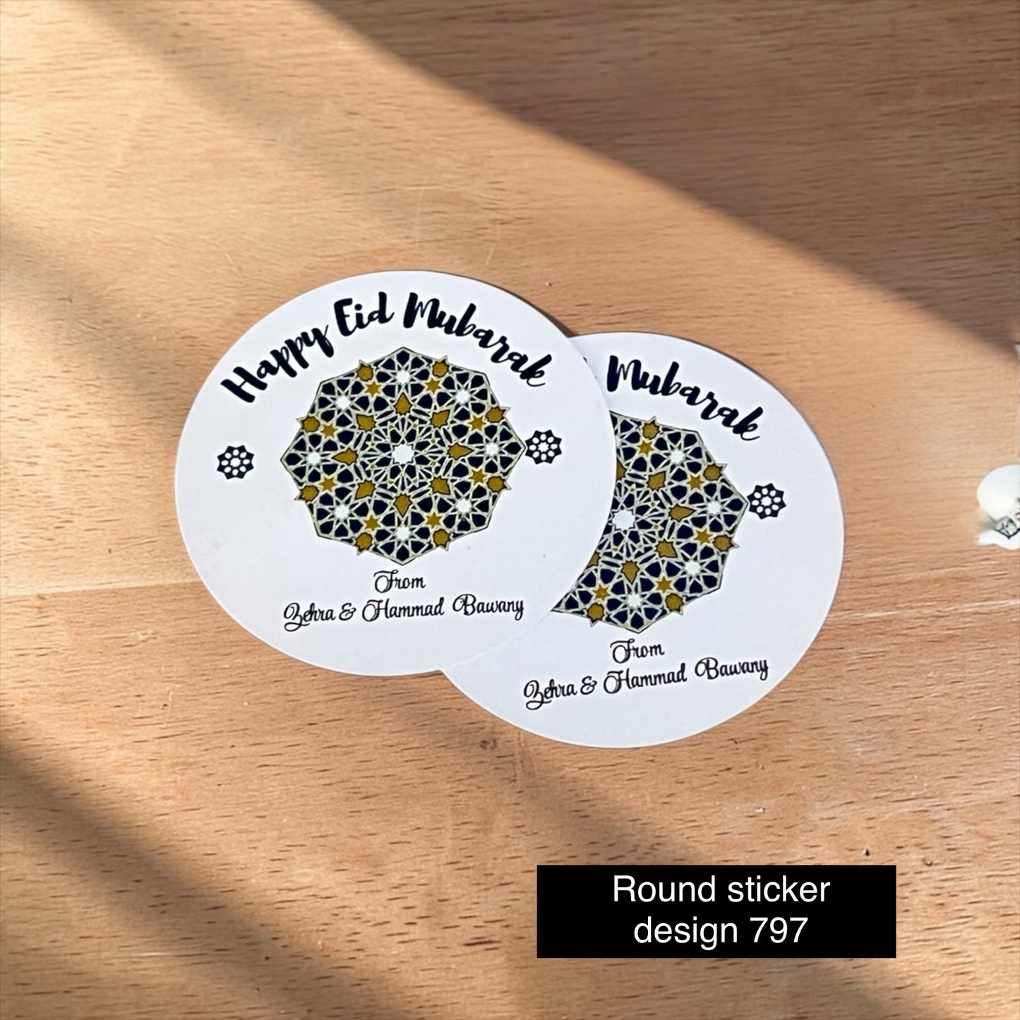 Round sticker / Eid Mubarak /bakra eid / sticker  design 797