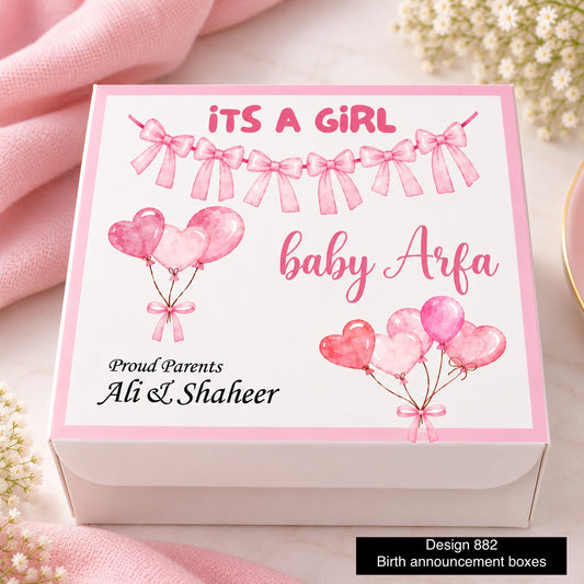 Baby girl  Birth Announcement design 882
