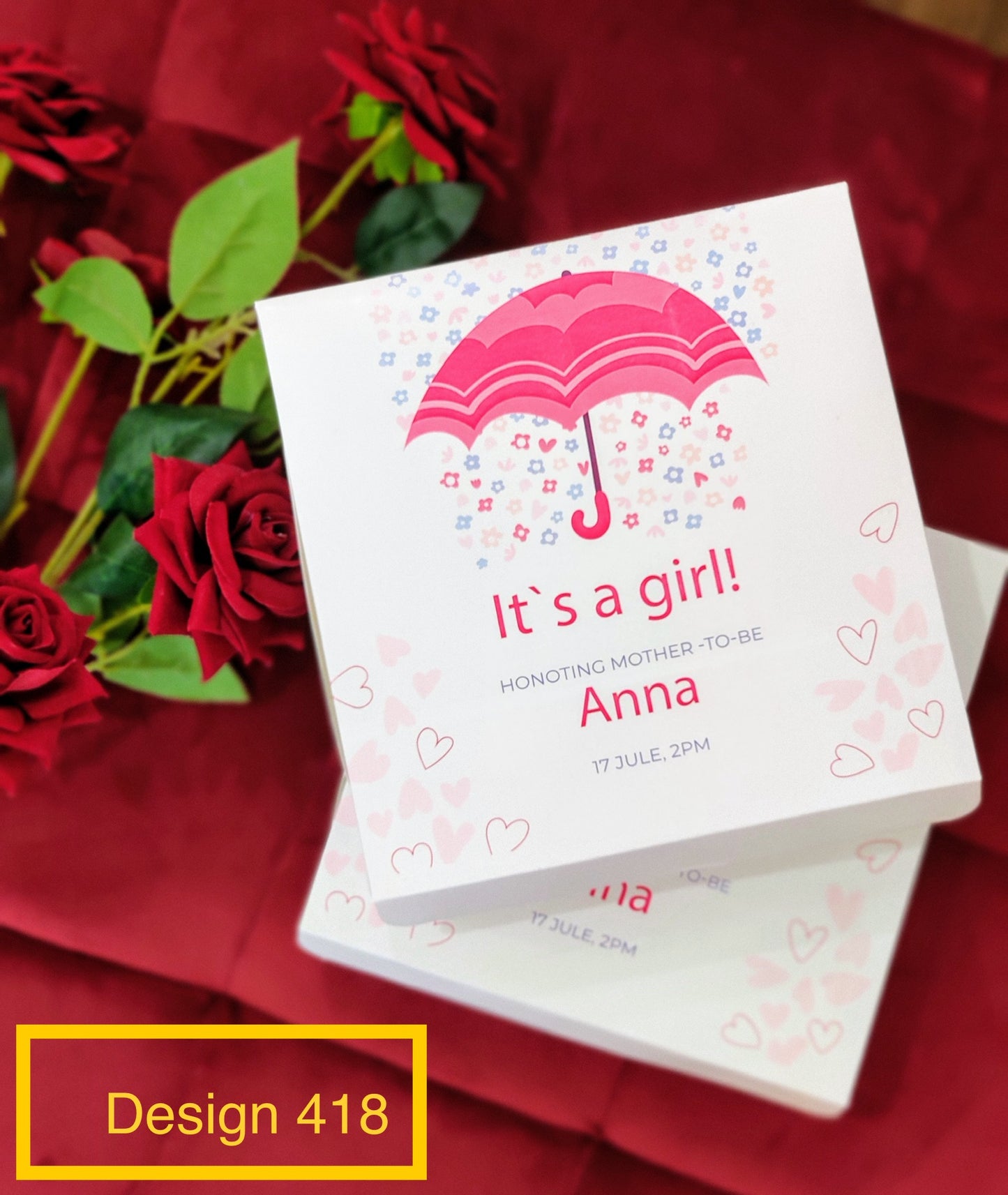 Birth Announcement Boxes -design 418