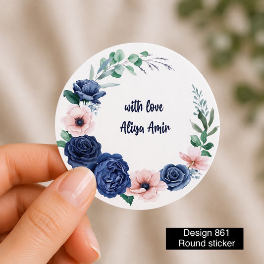 Round Tag Card / sticker Design 861
