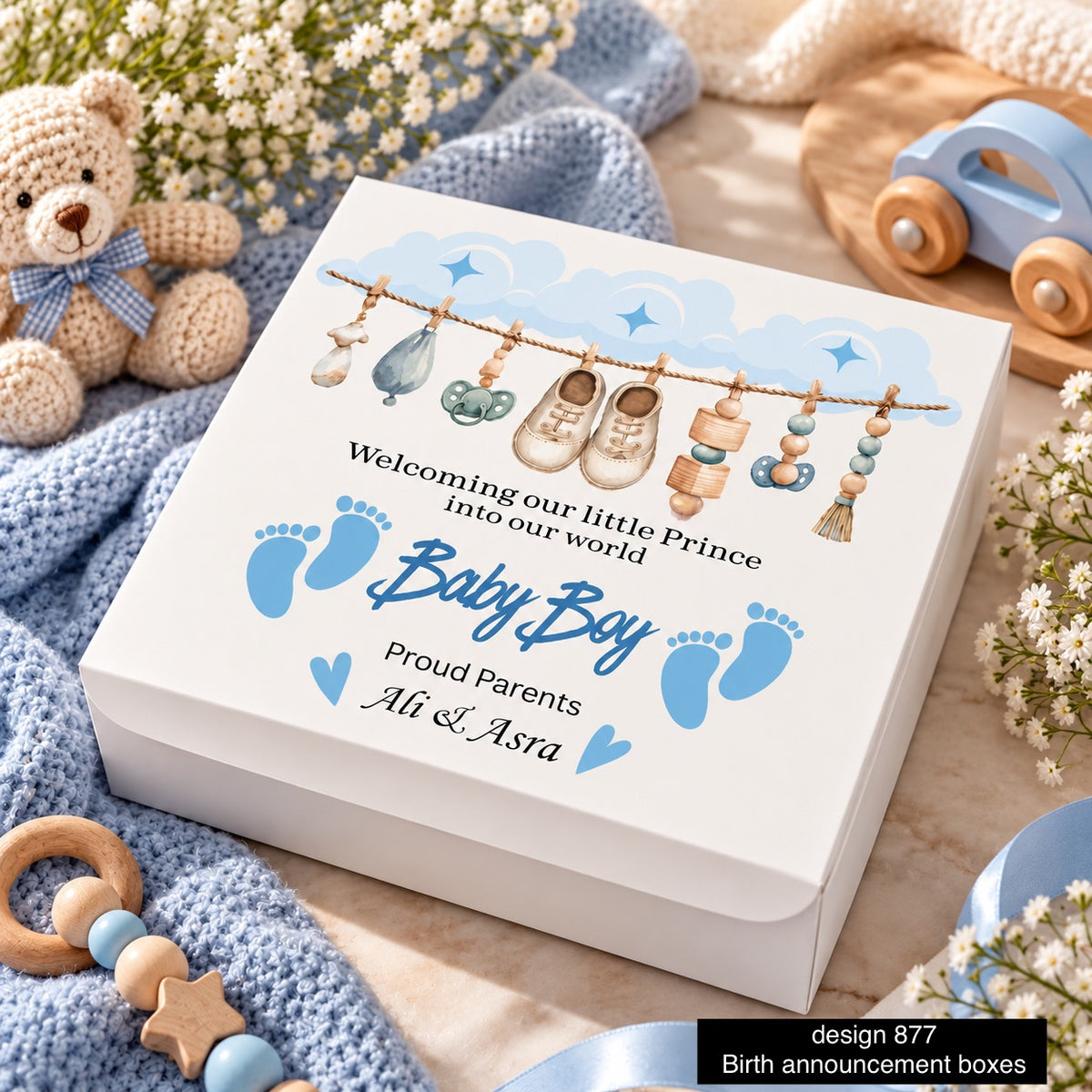 Birth Announcement Box Design 877