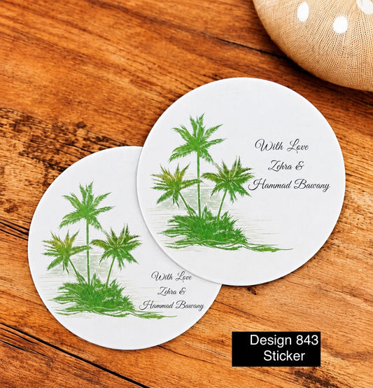 Round Tag Card / sticker Design 843