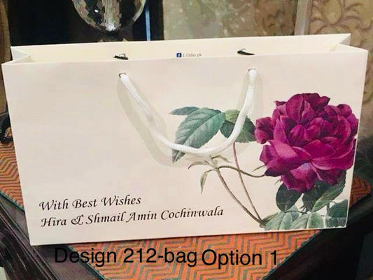 Purple flower Gift bag design 212