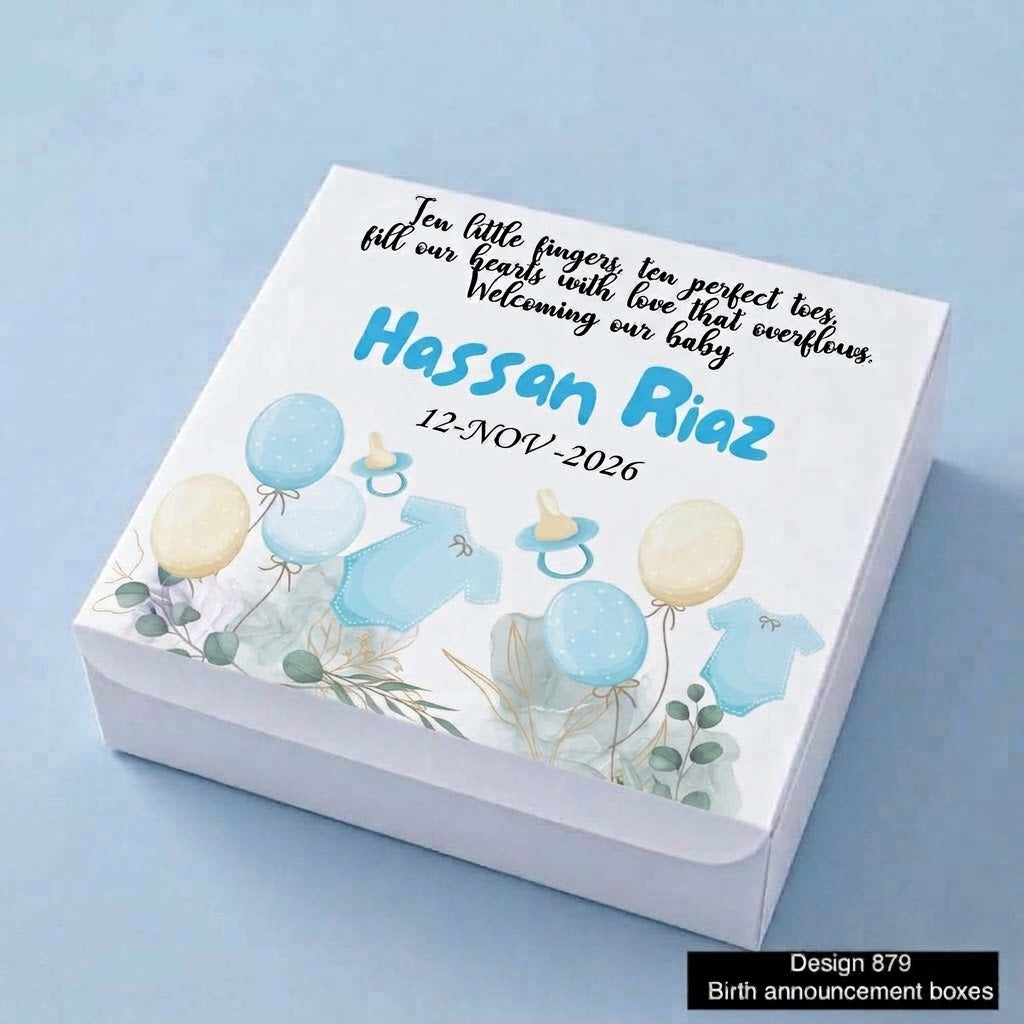 Birth Announcement Box Design 879