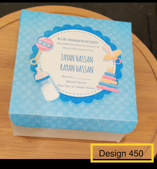 Birth Announcement Boxes -design 450