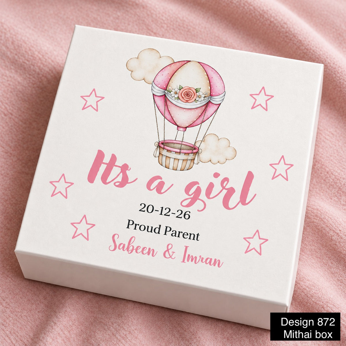 Birth Announcement Box Design 872