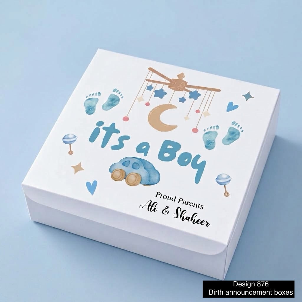 Baby Girl Birth Announcement Boxes  876