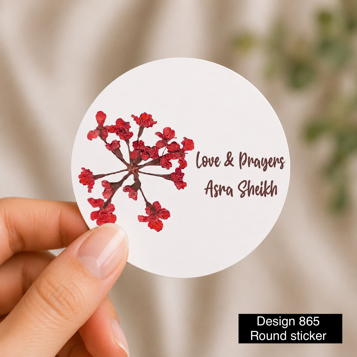 Round Tag Card / sticker Design 865