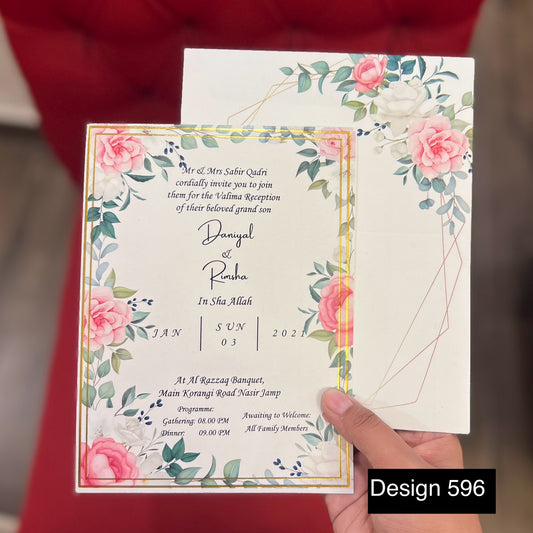 Wedding Card Design 596